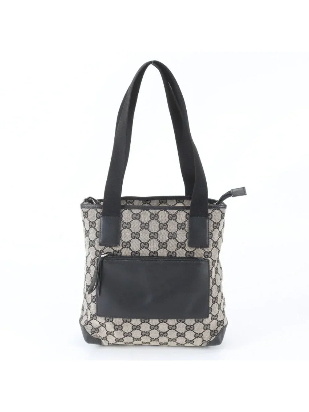 Gucci GG Canvas Leather Tote Bag Shoulder